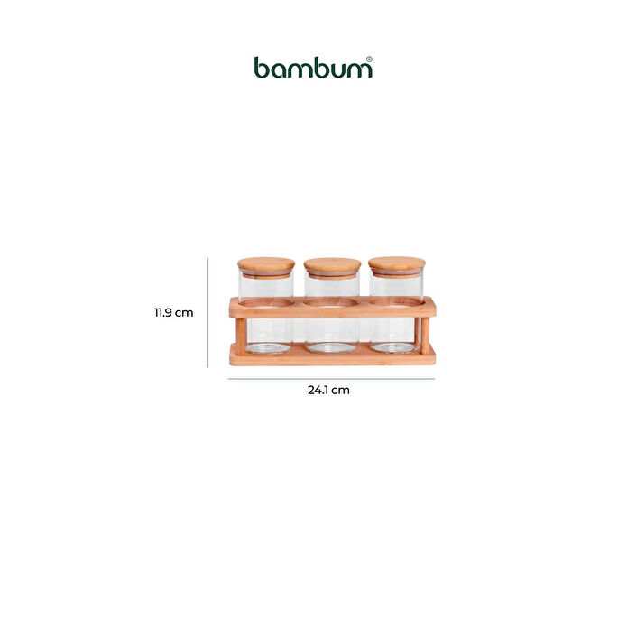 Bambum Andra 4 Parça Standlı Baharatlık Seti Küçük