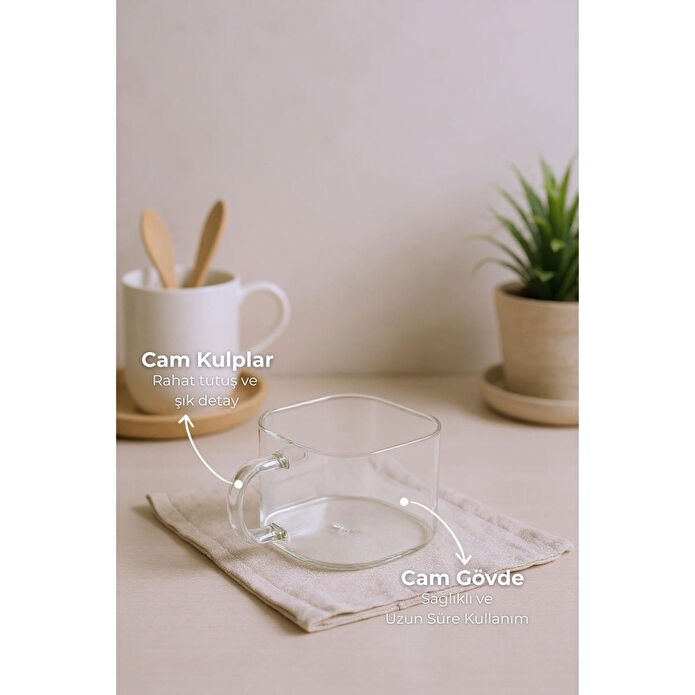 Bambum Tier Bambu Cam 6'lı Baharatlık Seti