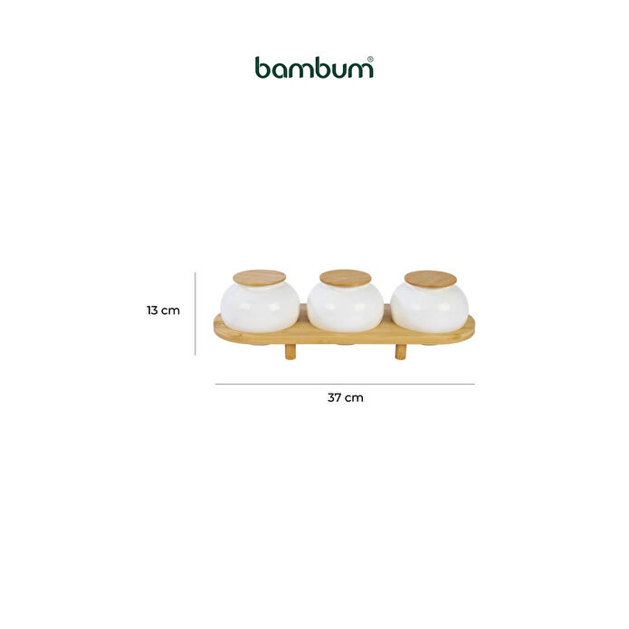 Bambum Simple 3'lü Baharat Seti Standlı