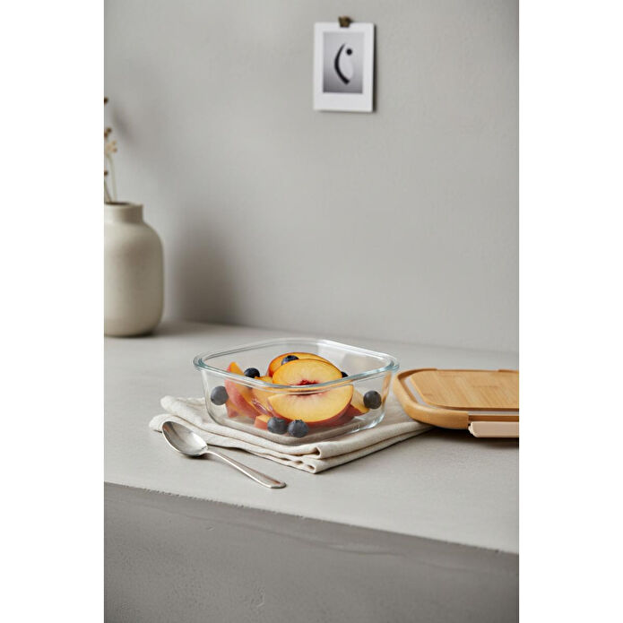 Bambum Patina Kilitli Cam Saklama Kabı 800 Ml