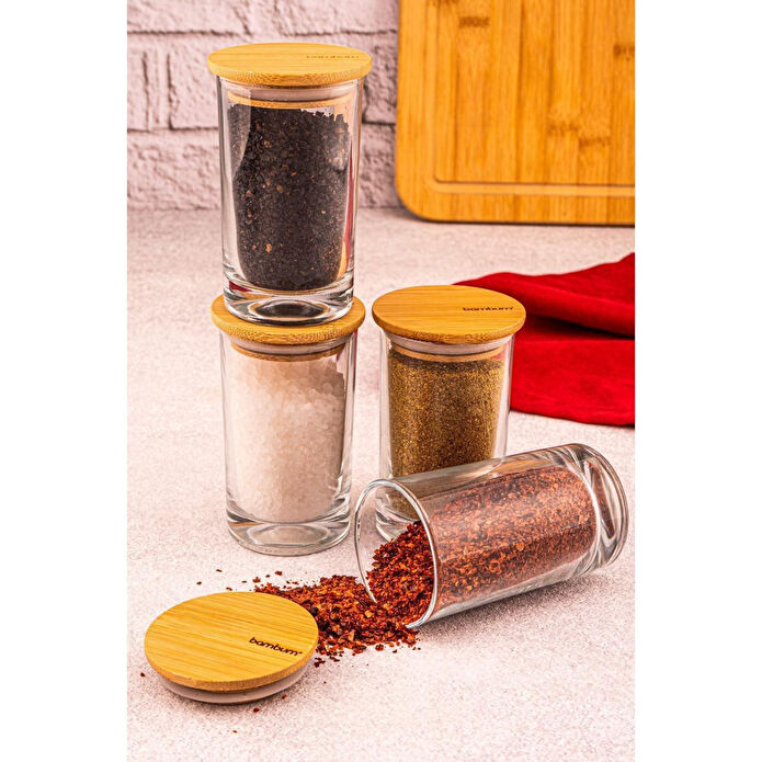 Bambum Lella 4'lü Vakumlu Baharatlık Seti