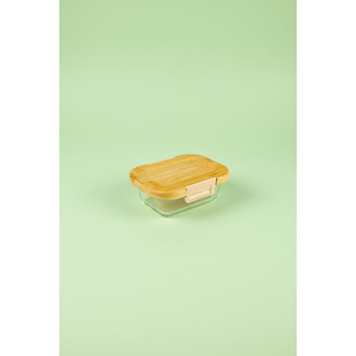 Bambum Satina Kilitli Cam Saklama Kabı 370 Ml