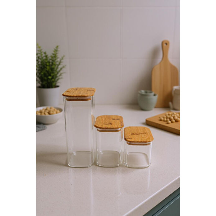 Bambum Thork 3'lü Baharatlık Ve Saklama Kabı Seti