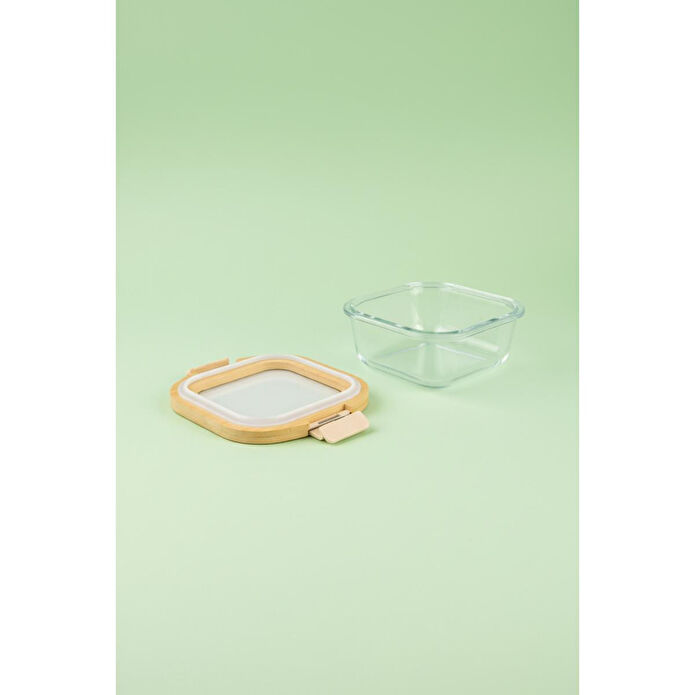 Bambum Poira Cam Kapaklı Kilitli Cam Saklama Kabı 520 Ml