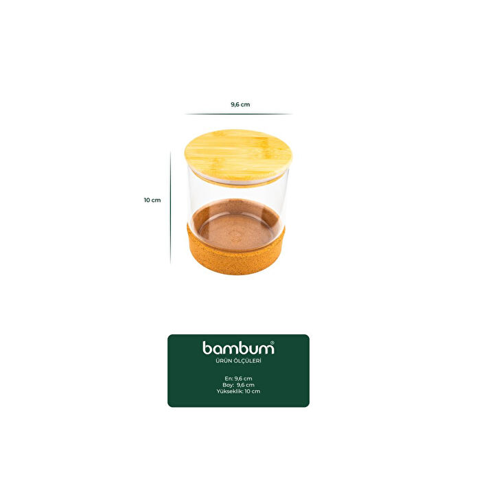 Bambum Corki 3 Lü Saklama Kabı Seti