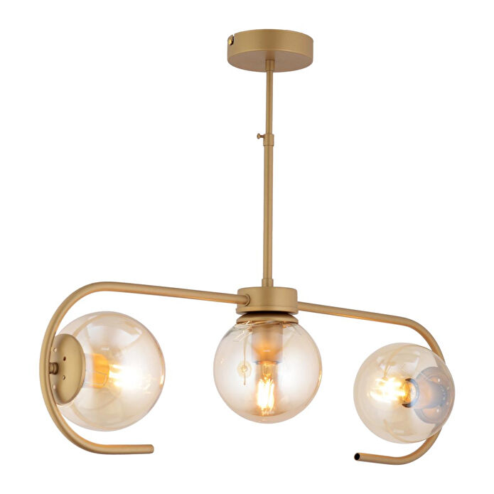 Apliqa Diaspor 3'lü Sıralı Eskitme Modern Sarkıt Genç Odası Yatak Odası Retro Salon Avize