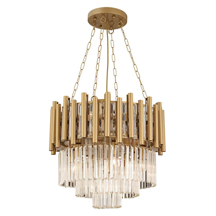 Apliqa Mostar Eskitme Kristalli, Taşlı Modern Tasarım Kristal Salon Avize