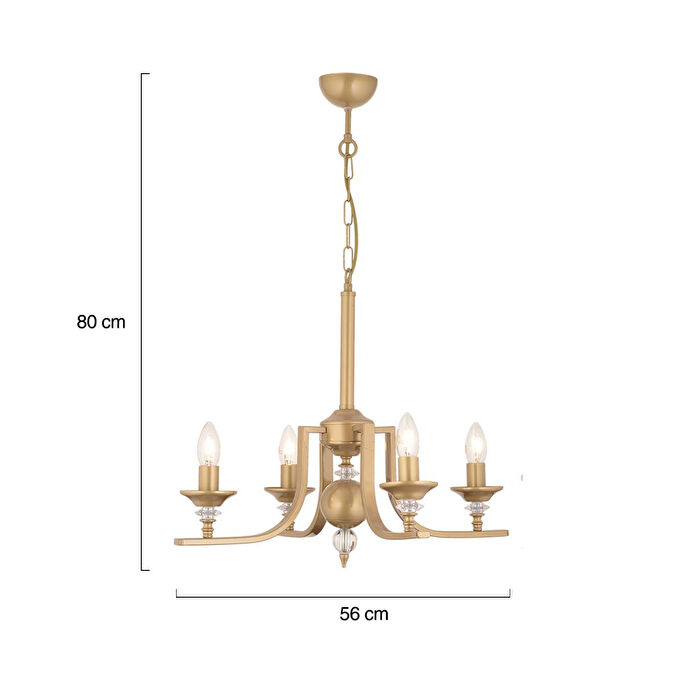 Apliqa Erza 4lü Eskitme Modern Sarkıt Yatak Odası Salon Avize