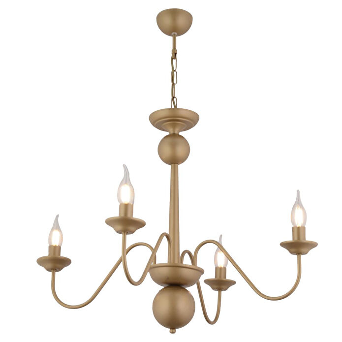 Apliqa Behir 4'lü Eskitme Boyalı Modern Oturma Odası, Yatak Odası Salon Avize