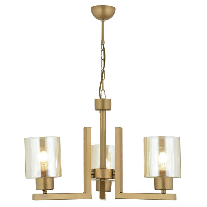 Apliqa Tasse 3 Lü Eskitme Boyalı Avize Bal Camlı Modern Genç Odası Yatak Odası Salon Avize