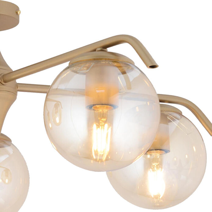 Apliqa Diaspor 5li Yuvarlak Eskitme Modern Sarkıt Genç Odası Yatak Odası Retro Salon Avize