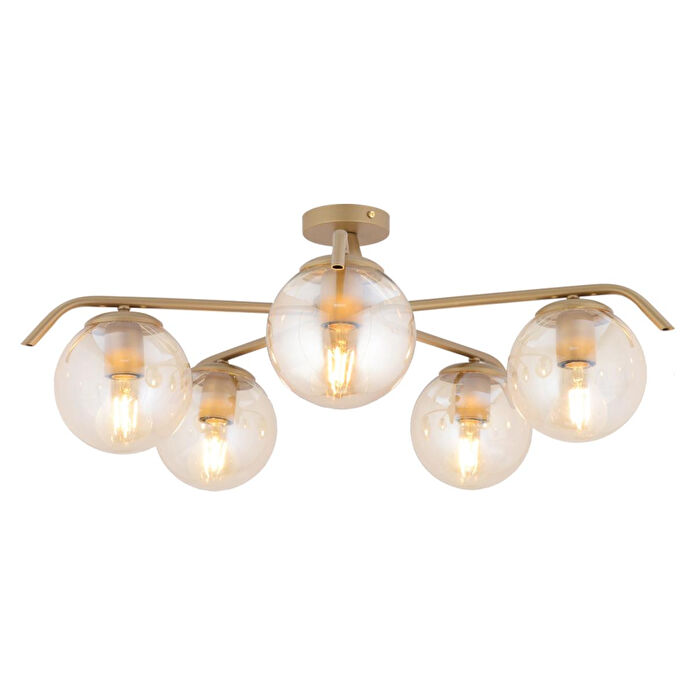 Apliqa Diaspor 5li Yuvarlak Eskitme Modern Sarkıt Genç Odası Yatak Odası Retro Salon Avize