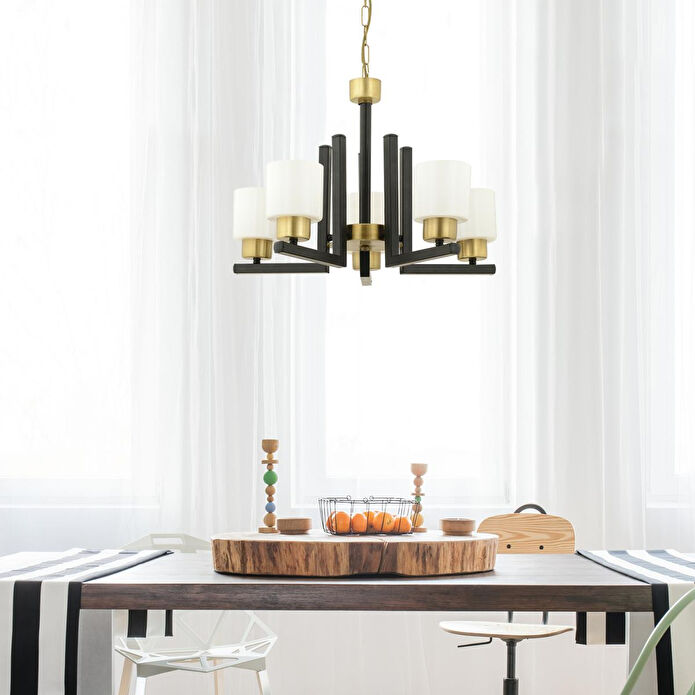 Apliqa Torqu 5 Li Eskitme Siyah Modern Yatak Odası Mutfak Oturma Odası Salon Avize