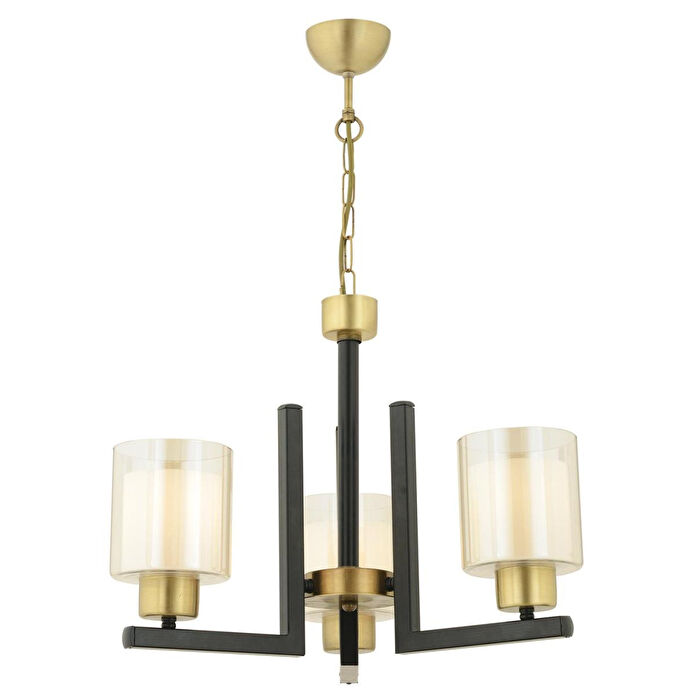 Apliqa Tisse 3 Lü Eskitme Siyah Modern Yatak Odası Mutfak Oturma Odası Salon Avize