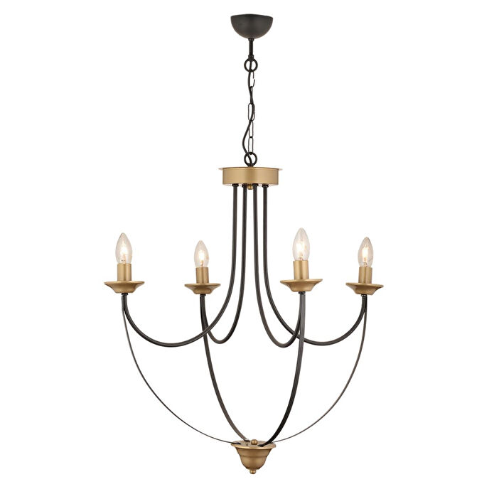 Apliqa Obito 4lü Siyah Eskitme Modern Sarkıt Yatak Odası Retro Salon Avize