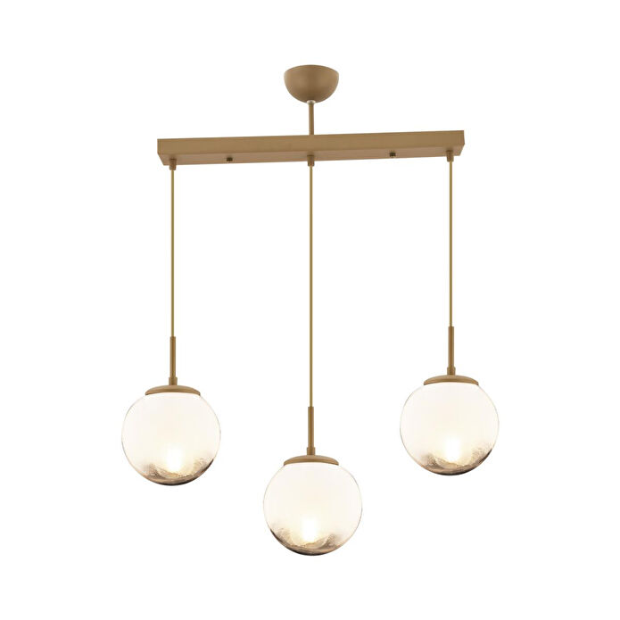 Apliqa Mirsad 3lü Sıralı Eskitme Tekli Retro Modern Sarkıt Avize