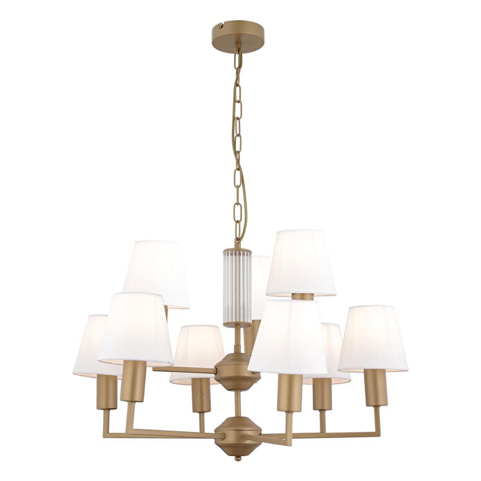 Apliqa Ellery 9'lu Eskitme Beyaz Şapkalı Modern Plafonyer Genç Odası Yatak Odası Retro Salon Avize