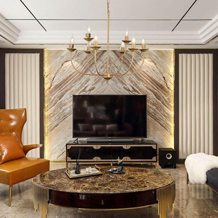 Apliqa Ariane 8li Eskitme Modern Yatak Odası Büyük Salon Avize