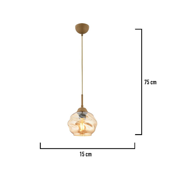 Apliqa Darko Tekli Eskitme Modern Sarkıt Oturma Odası Salon Sarkıt Avize