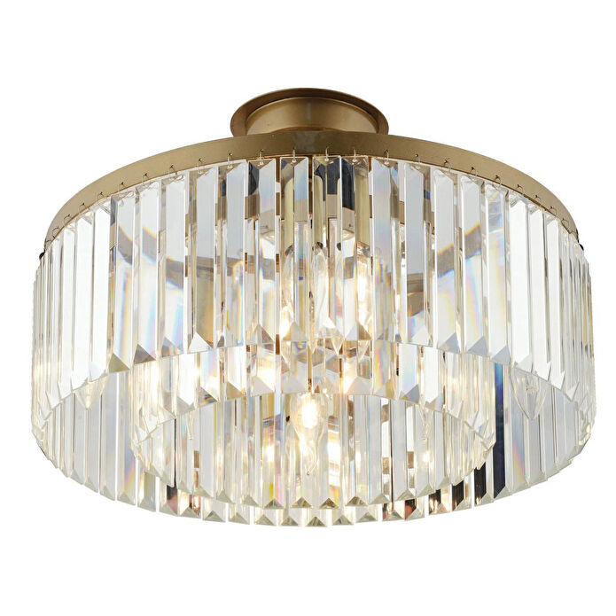 Apliqa Kanvas 45'lik Eskitme Kristalli Taşlı Modern Tasarım Kristal Salon Avize