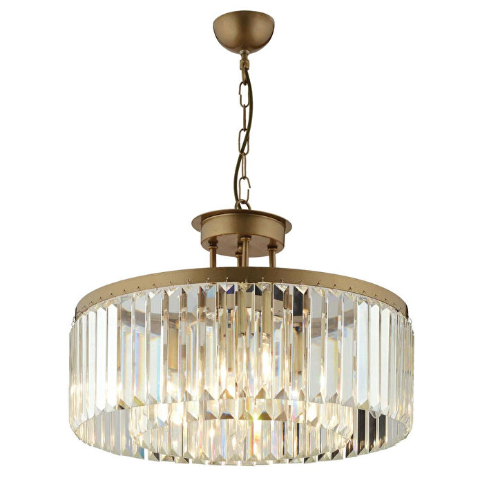 Apliqa Kanvas 45'lik Eskitme Kristalli Taşlı Modern Tasarım Kristal Salon Avize