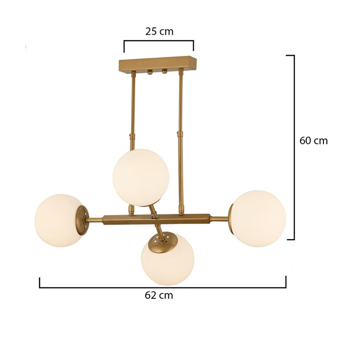 Apliqa Nazar 4lü Eskitme Modern Tasarım Yemek Odası, Yatak Odası Salon Avize