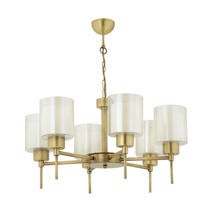 Apliqa Goldie 6 Lı Eskitme Modern Yatak Odası Salon Avize