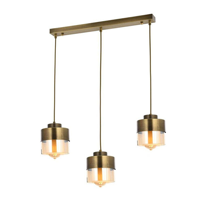 Apliqa Boris 3lü Sıralı Komple Eskitme Sarkıt Modern Genç Odası Mutfak Salon Avize