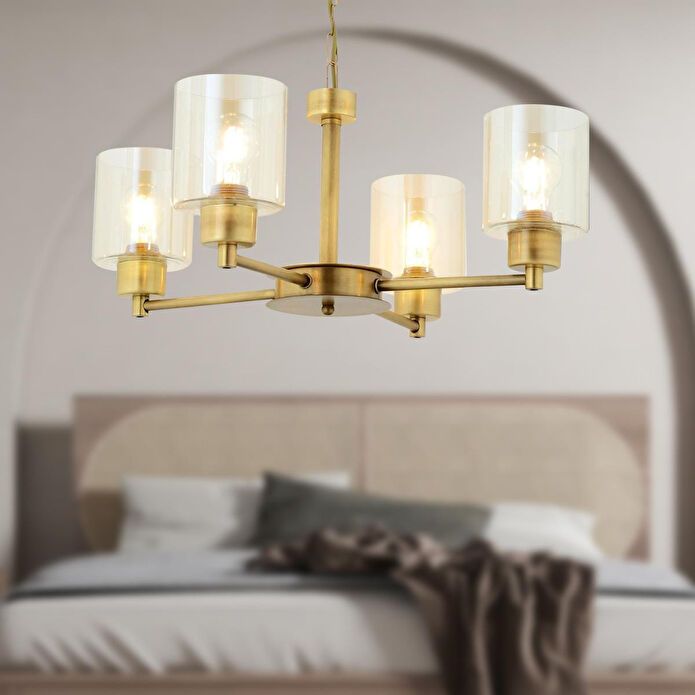 Apliqa Geneva 4 Lü Eskitme Modern Yatak Odası Salon Avize