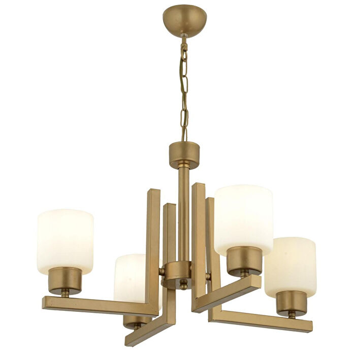 Apliqa Torqu 4 Lü Eskitme Boyalı Beyaz Camlı Modern Genç Odası Yatak Odası Salon Avize