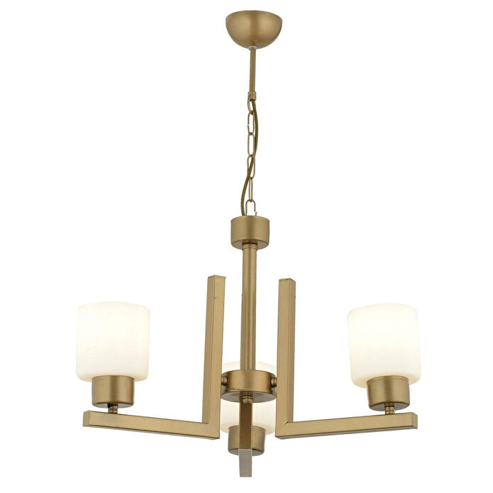 Apliqa Torqu 3 Lü Eskitme Boyalı Beyaz Camlı Modern Genç Odası Yatak Odası Salon Avize