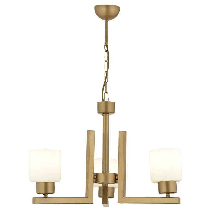 Apliqa Torqu 3 Lü Eskitme Boyalı Beyaz Camlı Modern Genç Odası Yatak Odası Salon Avize