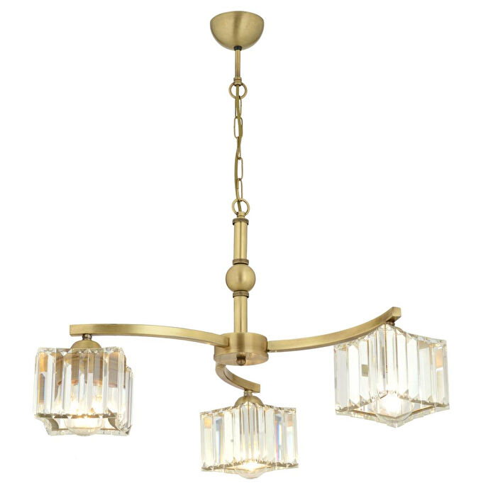 Apliqa Rima 3 Kollu Eskitme Kristalli Taşlı Modern Tasarım Salon-yatak Odası Kristal Salon Avize