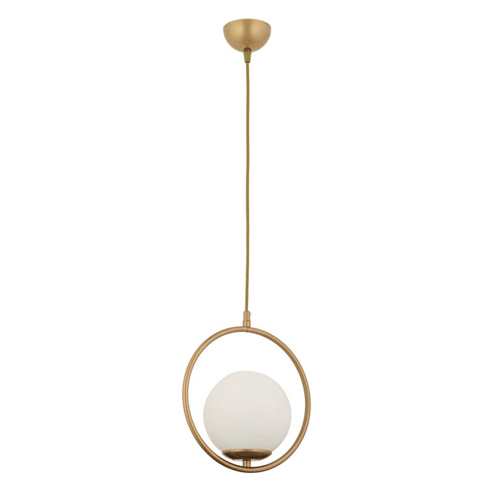 Apliqa Luis Tekli Eskitme Sarkıt Beyaz Camlı Modern Sarkıt Mutfak Salon Sarkıt Avize