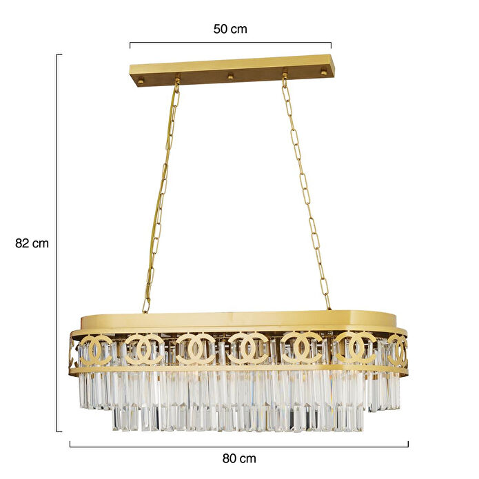 Apliqa Varnum Eskitme Kristalli Taşlı Modern Tasarım Yemek Masası Üstü Kristal Salon Avize