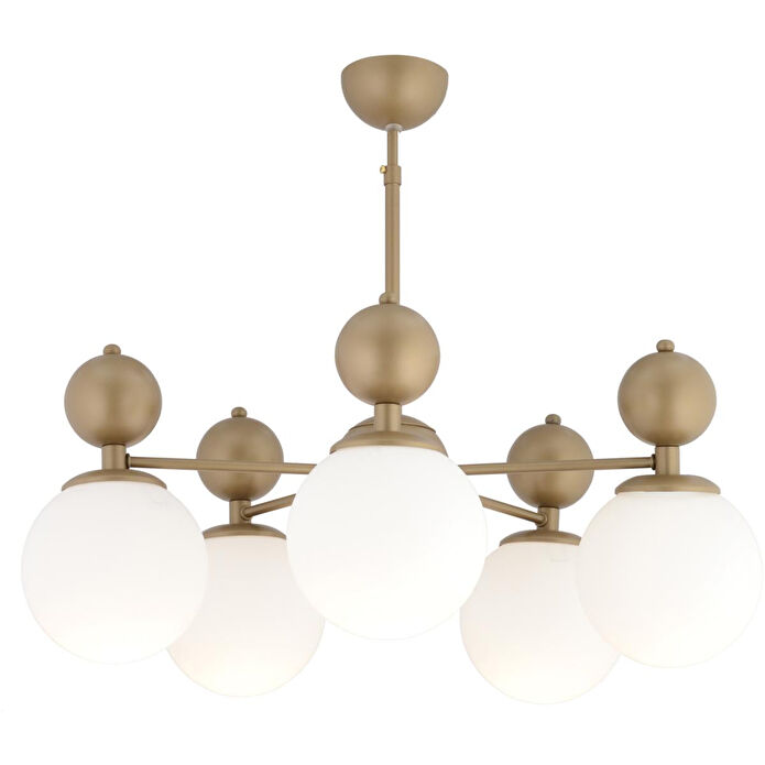 Apliqa Kuvars 5li Eskitme Beyaz Camlı Modern Koridor Yatak Odası Salon Avize