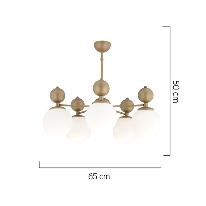 Apliqa Kuvars 5li Eskitme Beyaz Camlı Modern Koridor Yatak Odası Salon Avize