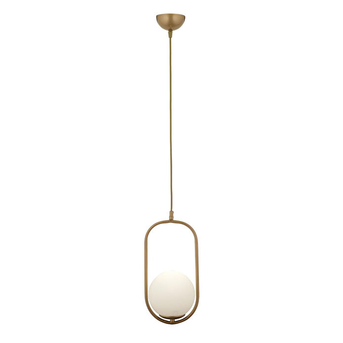 Apliqa Lorin Tekli Eskitme Sarkıt Beyaz Camlı Modern Sarkıt Mutfak Salon Sarkıt Avize