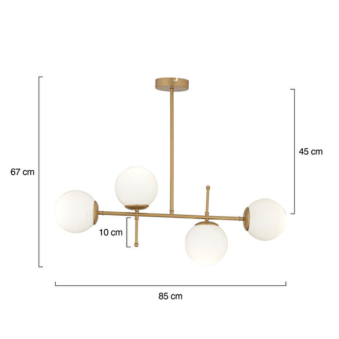 Apliqa Günay 4lü Eskitme Modern Mutfak Yemek Masası Üstü Yatak Odası Salon Avize