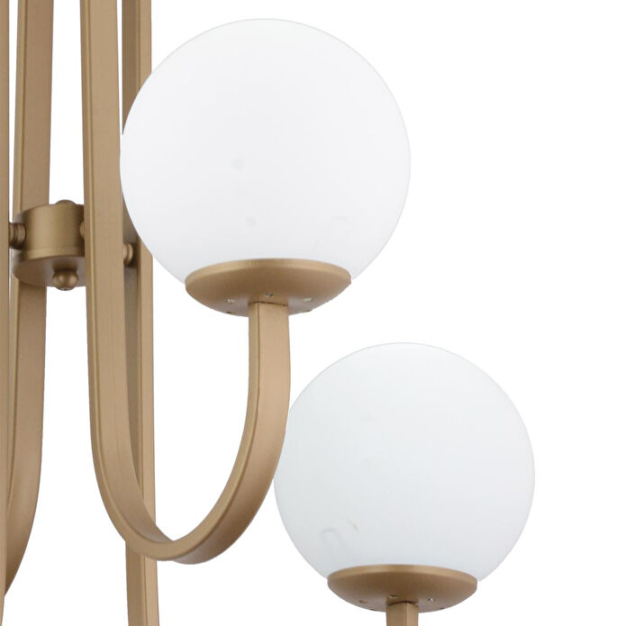 Apliqa Joren 4'lü Eskitme Beyaz Camlı Modern Mutfak Yatak Odası Salon Avize