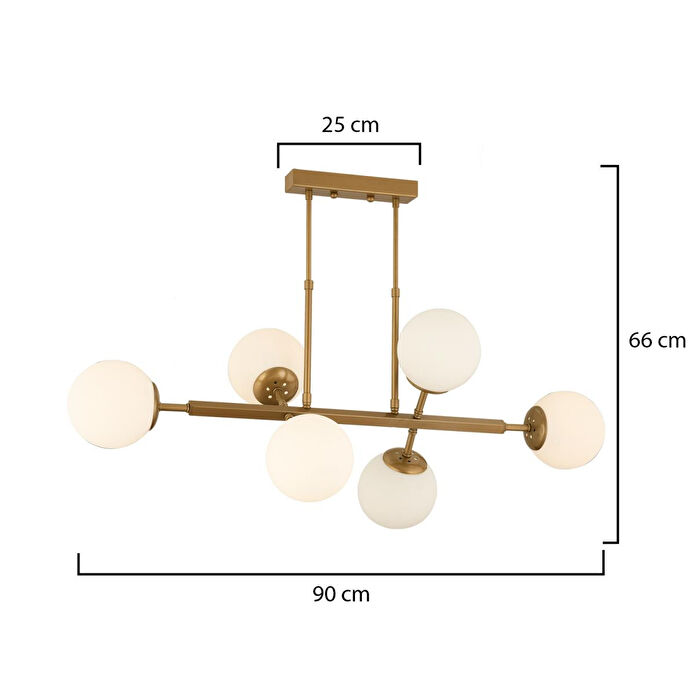 Apliqa Nazar 6lı Eskitme Modern Tasarım Yemek Odası, Yatak Odası Salon Avize