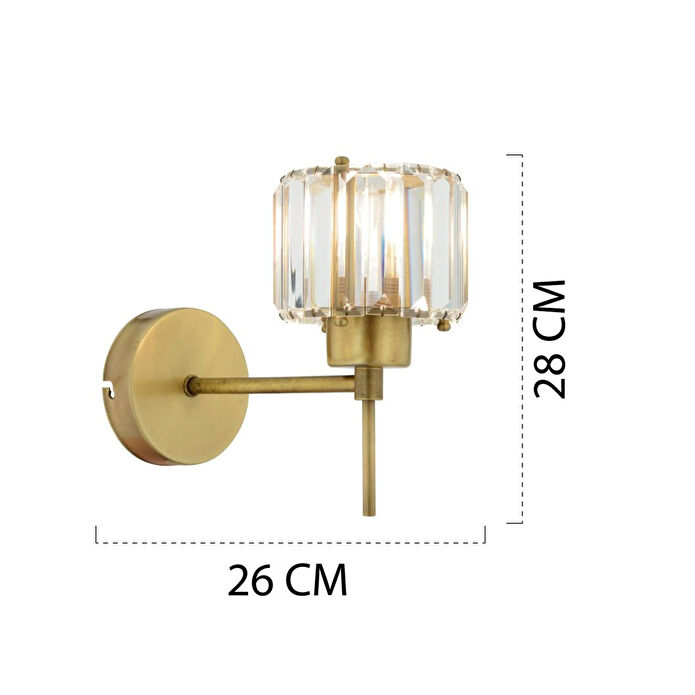 Apliqa Sadem 3 Lü Eskitme 3 Parça Kristalli Taşlı Modern Tasarım Kristal Salon Avize-aplik Seti