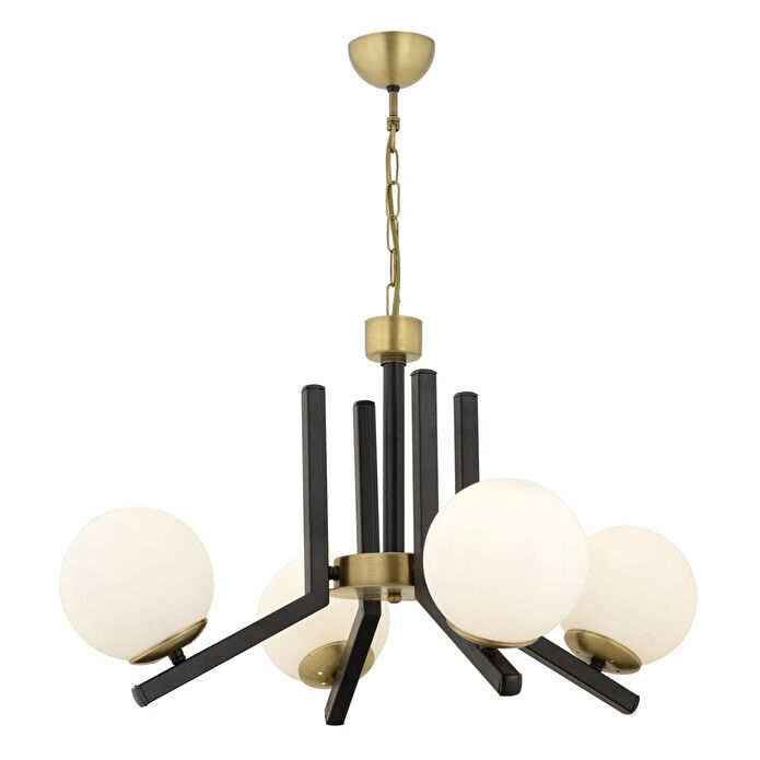 Apliqa Morgan 4 Lü Eskitme Siyah Modern Yatak Odası Mutfak Oturma Odası Salon Avize