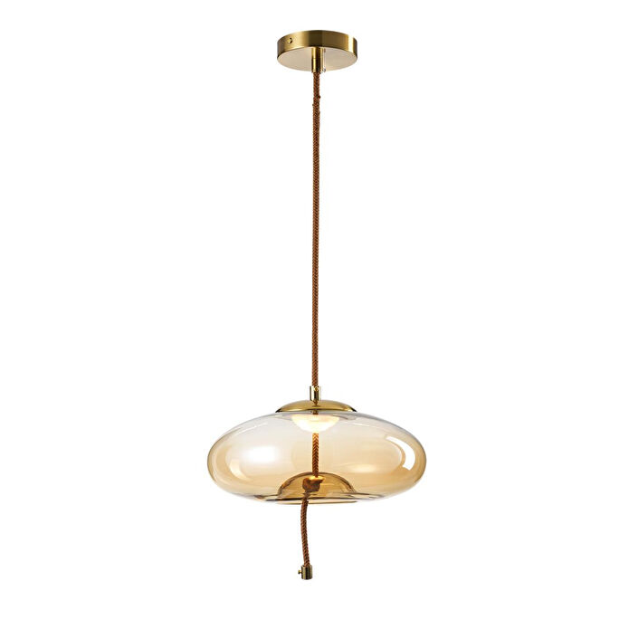 Apliqa Niora Tekli 5 Watt 3000k Eskitme Bal Camlı Led Sarkıt Avize