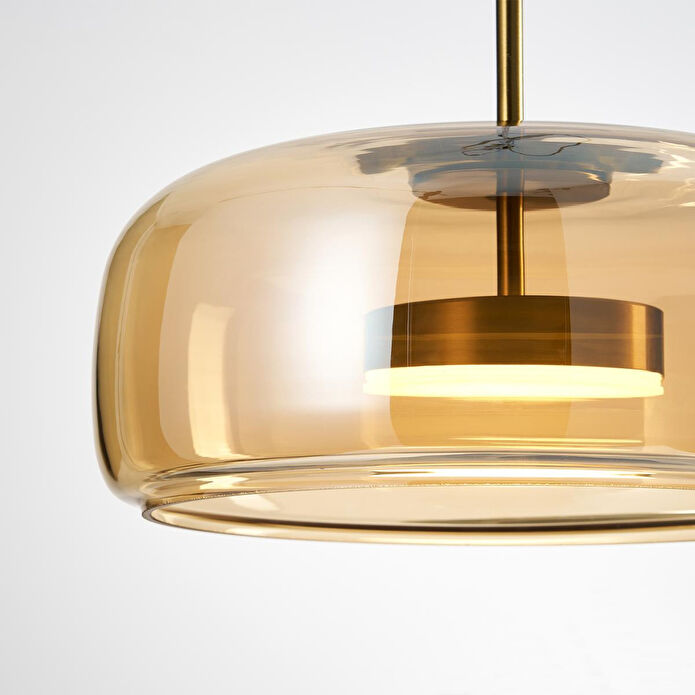 Apliqa Nantes 12 Watt 3000k Eskitme Bal Camlı Tekli Led Sarkıt Avize