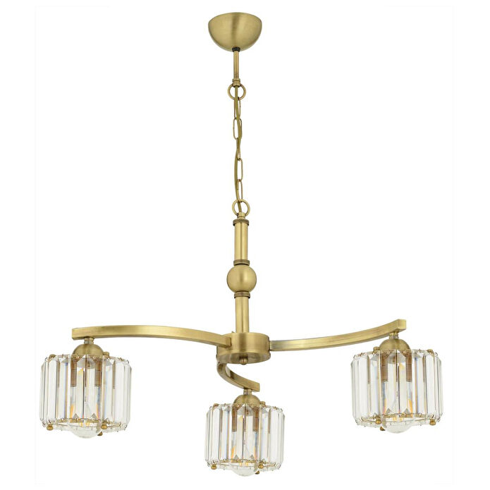 Apliqa Amir 3 Kollu Eskitme Kristalli Taşlı Modern Tasarım Kristal Salon Avize