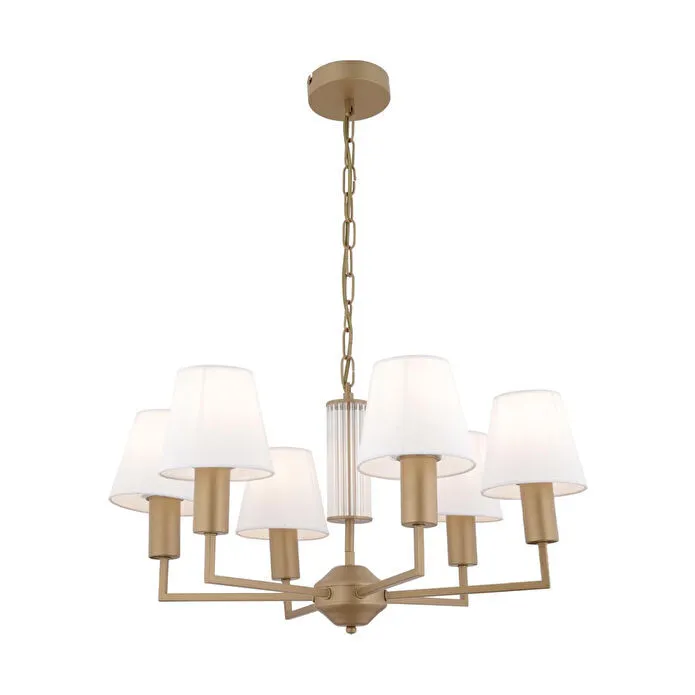 Apliqa Ellery 6'lı Eskitme Beyaz Şapkalı Modern Plafonyer Genç Odası Yatak Odası Retro Salon Avize