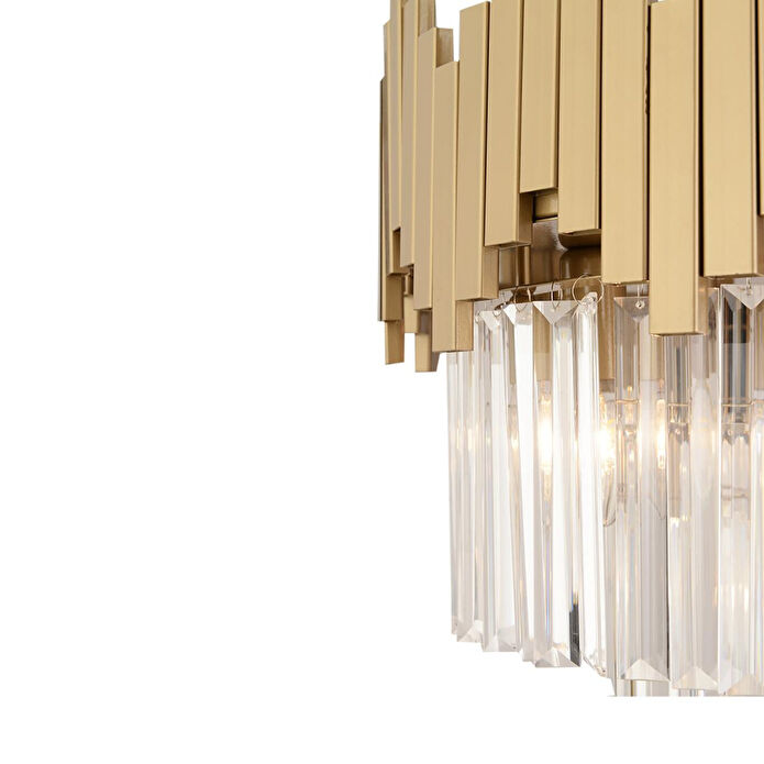 Apliqa Navona Eskitme Kristalli, Taşlı Modern Tasarım Kristal Salon Avize