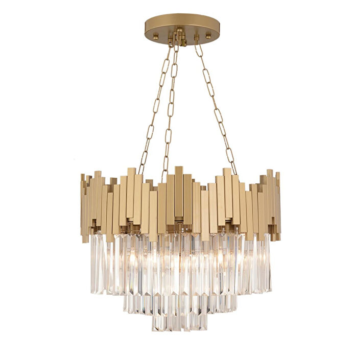 Apliqa Navona Eskitme Kristalli, Taşlı Modern Tasarım Kristal Salon Avize