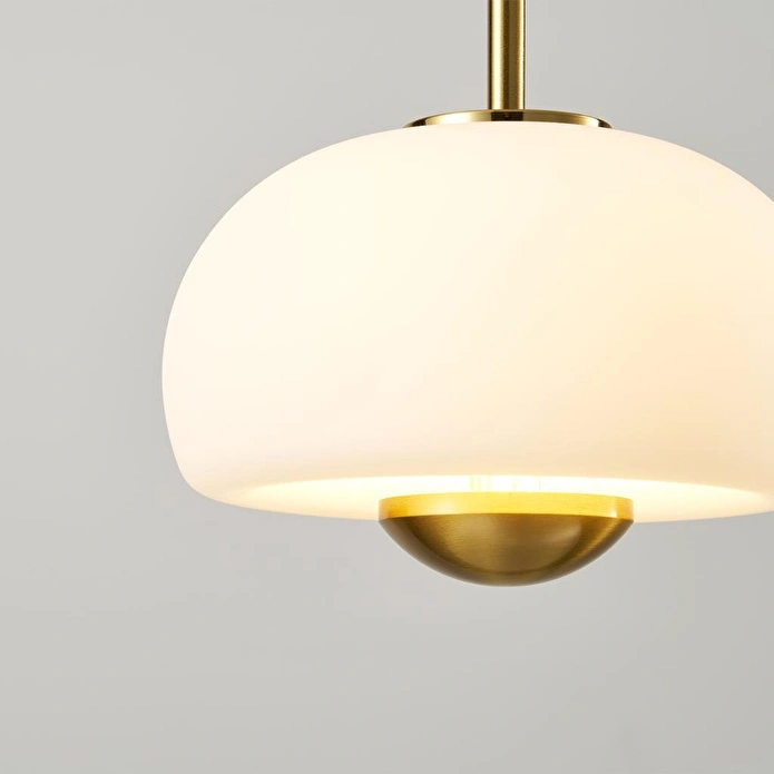 Apliqa Tres Tekli 7 Watt 3000k Eskitme Beyaz Camlı Led Sarkıt Avize